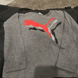 Toddler Boys Long Sleeve Puma T-Shirt